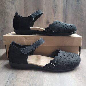 NEW Earth Origins Brynn Black Mary Jane Sandal 9.5W 9.5 Wide